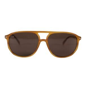 David Beckham Lightweight Aviator Sunglasses - Yellow Horn / Brown - NWT